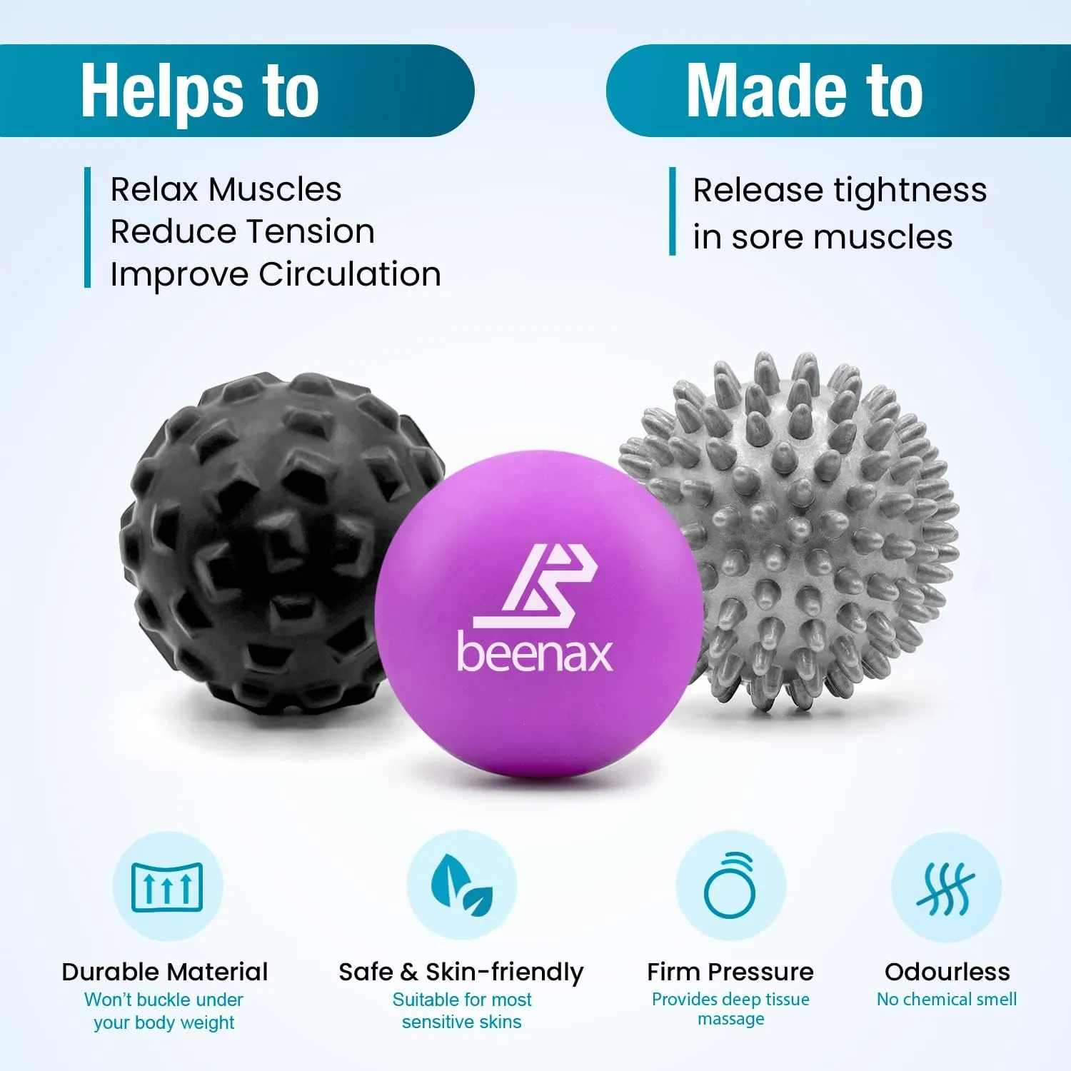Massage Balls (Set of 3) - Purple