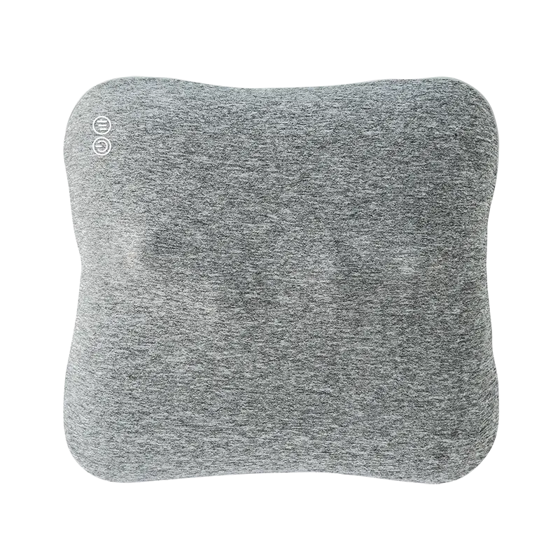 Master Massage Bravo Shiatsu 4D Kneading Deep Tissue Massage Throw Pillow Light Grey