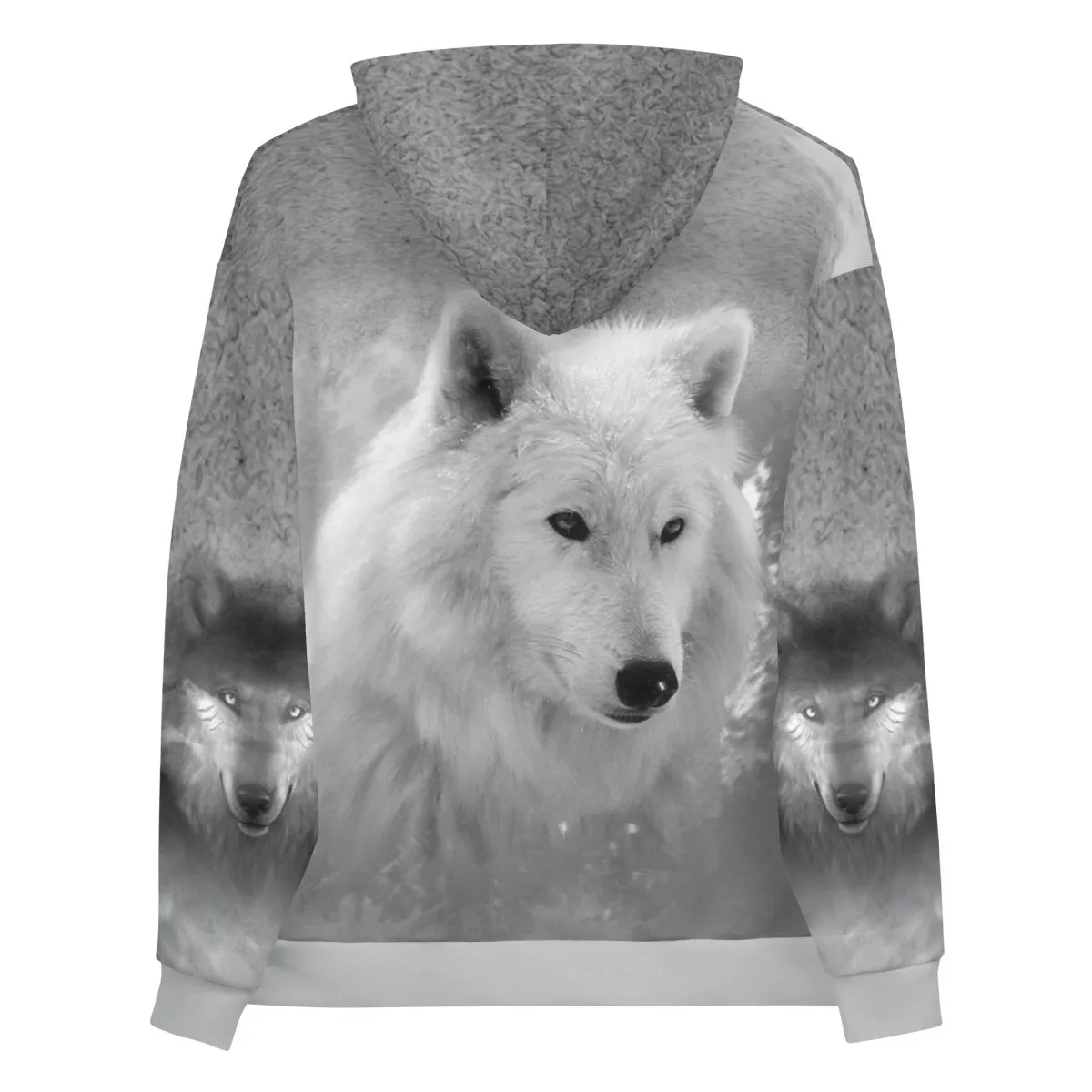 Men's Grey Wolf Hoodie