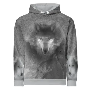 Men's Grey Wolf Hoodie