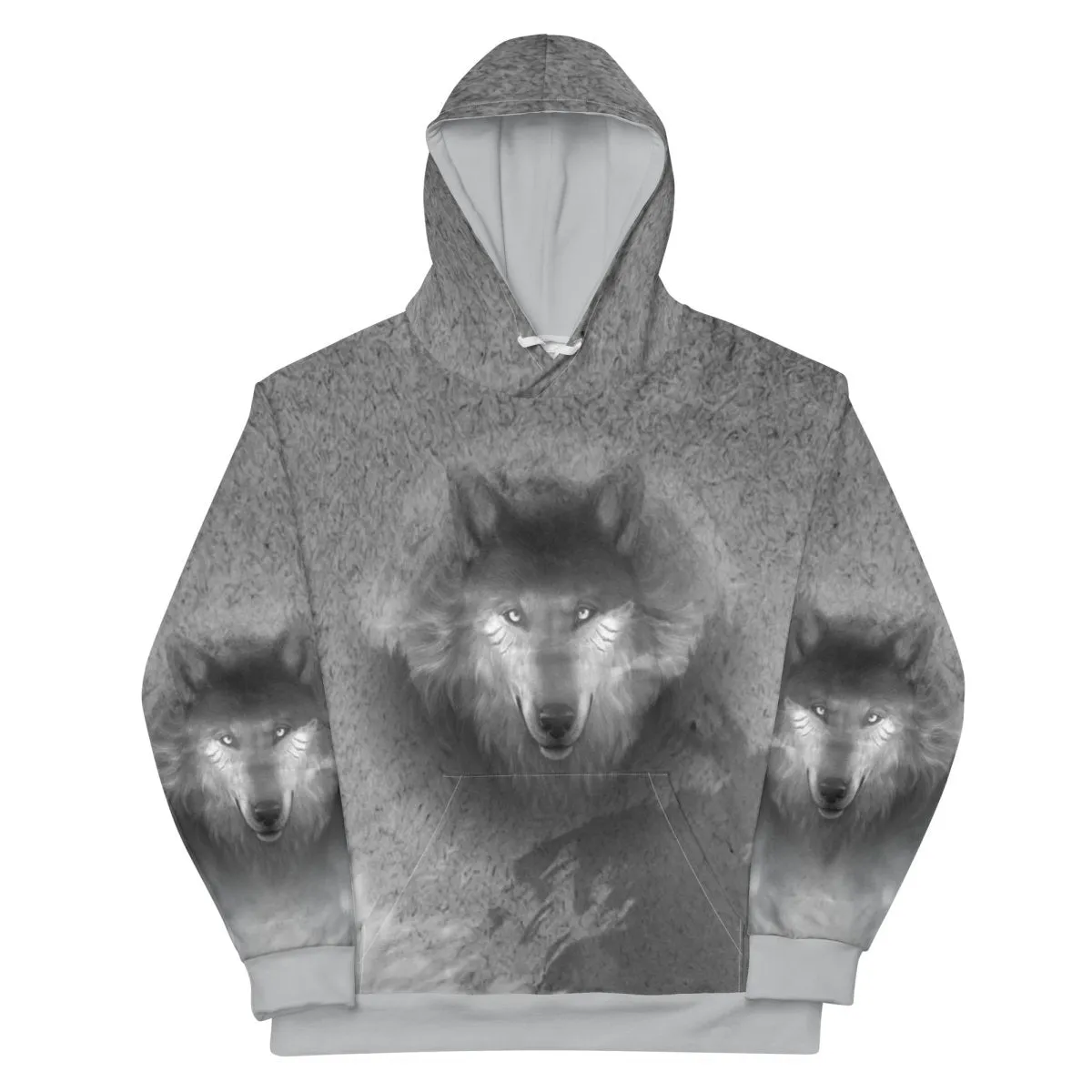 Men's Grey Wolf Hoodie