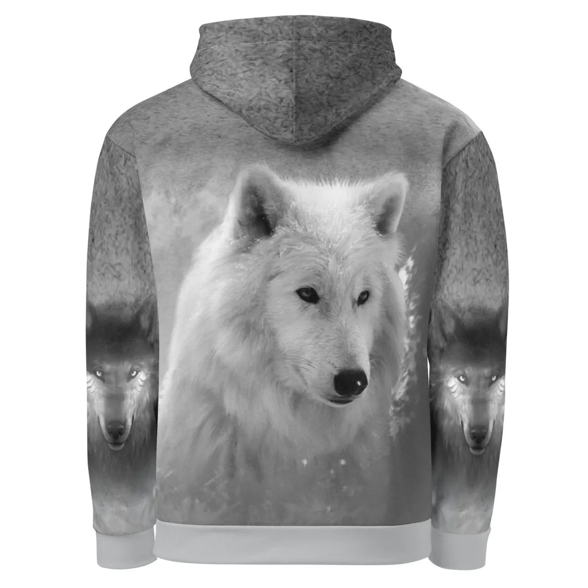 Men's Grey Wolf Hoodie
