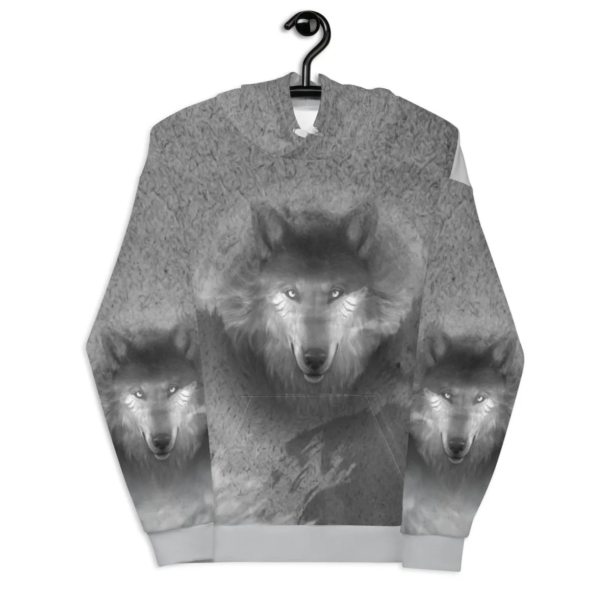 Men's Grey Wolf Hoodie
