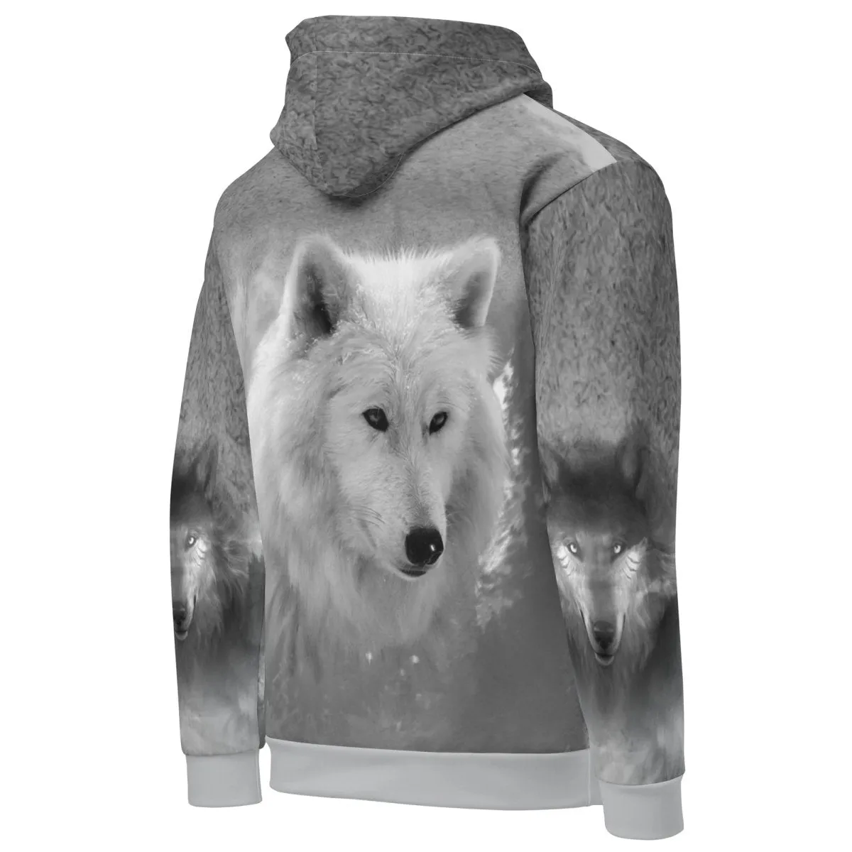 Men's Grey Wolf Hoodie