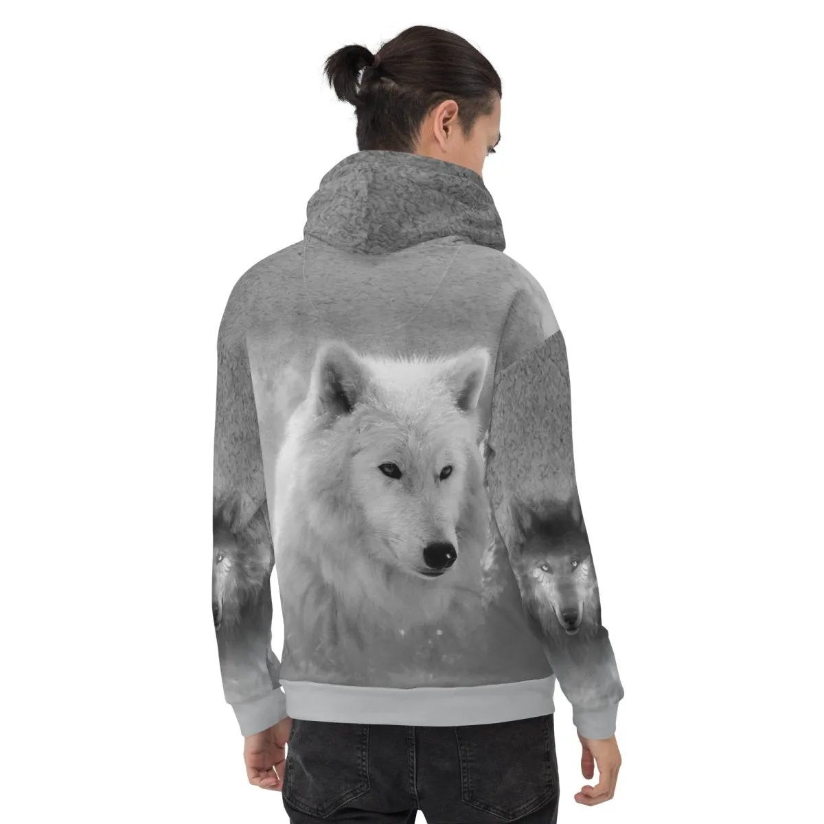 Men's Grey Wolf Hoodie