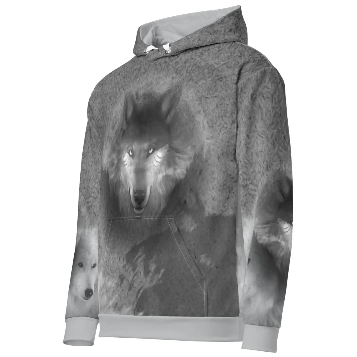 Men's Grey Wolf Hoodie