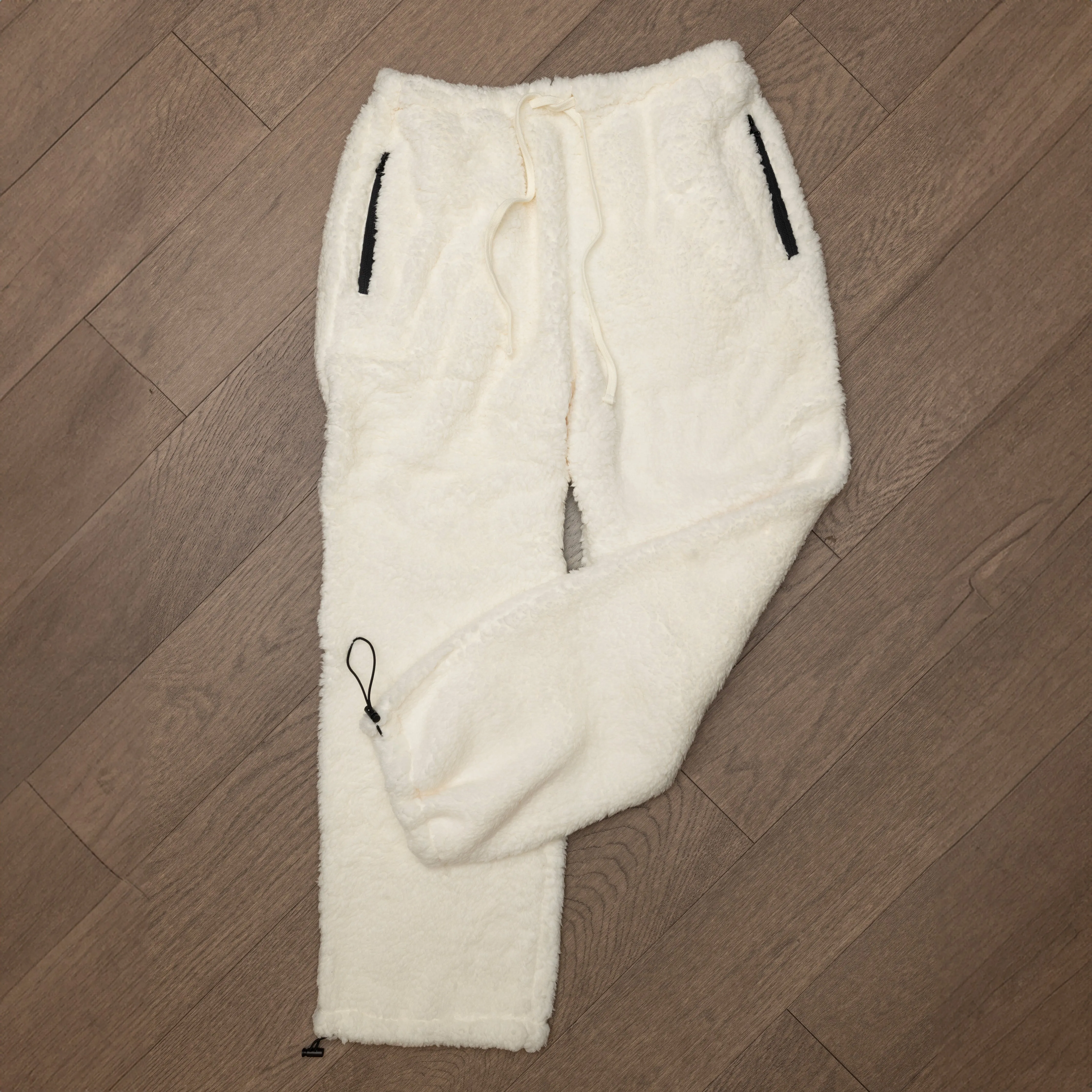 Mens Micro-poly Sherpa Fleece Pants - Egret
