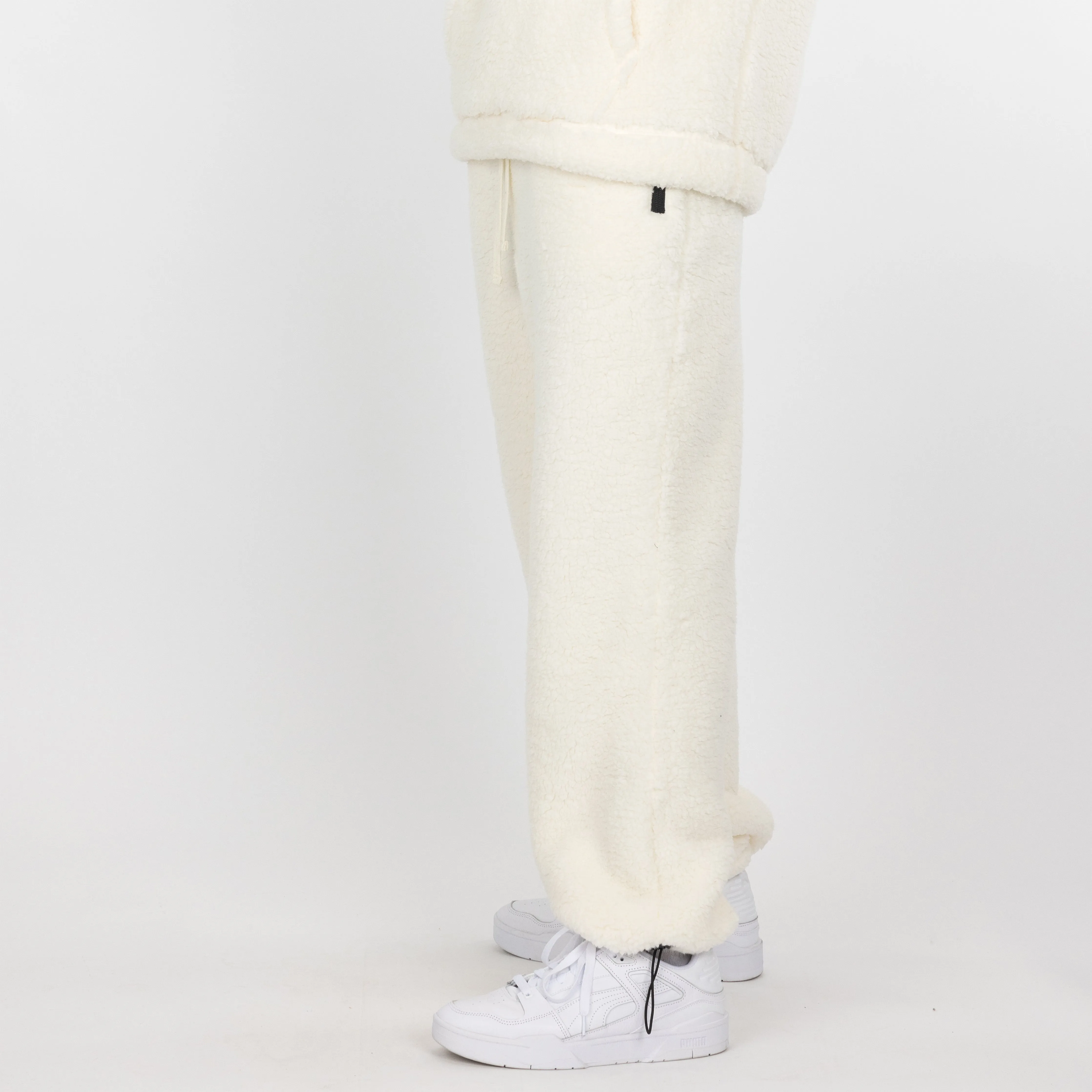 Mens Micro-poly Sherpa Fleece Pants - Egret