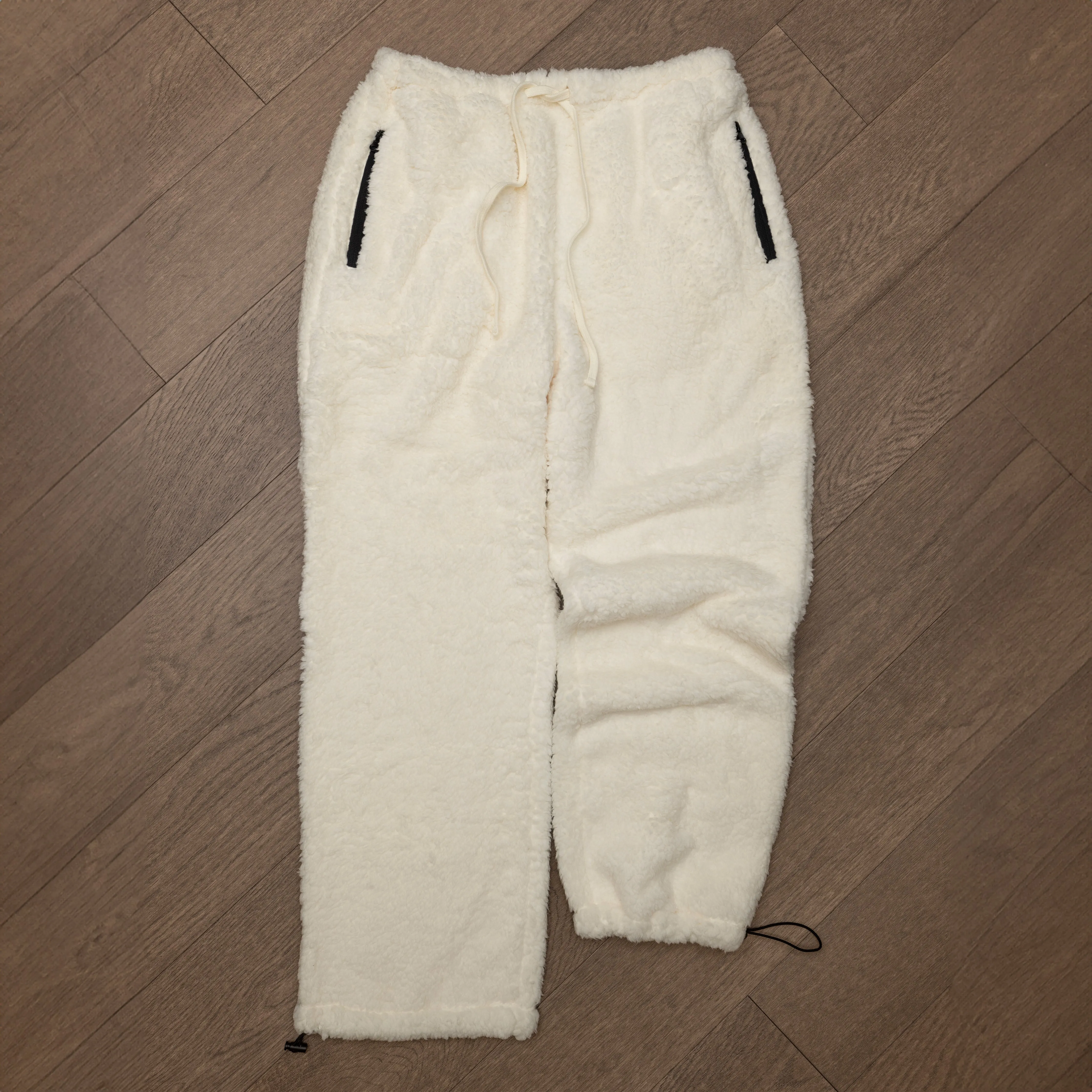Mens Micro-poly Sherpa Fleece Pants - Egret