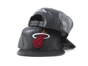 Miami Heat Mitchell&Ness Perforated leather Snapback