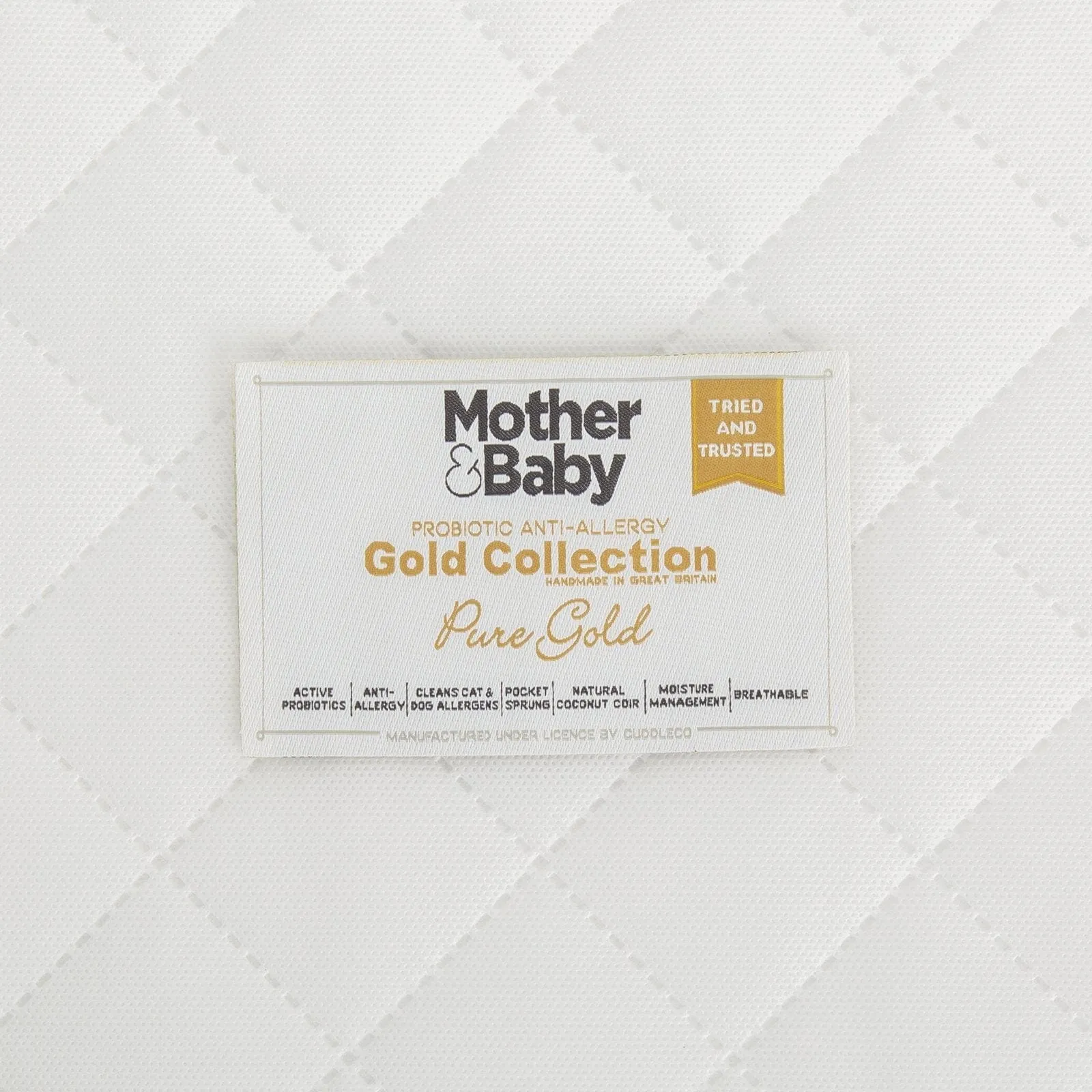 Mother&Baby Pure Gold Anti-Allergy Coir Pocket Sprung Cot Mattress 120 x 60cm