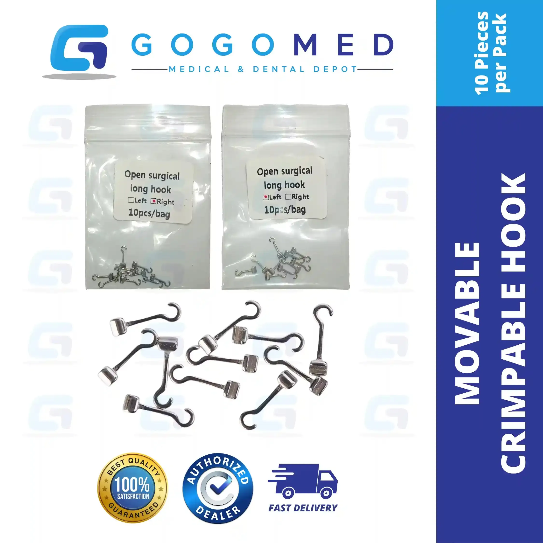 Movable Crimpable Hook (Left/Right)