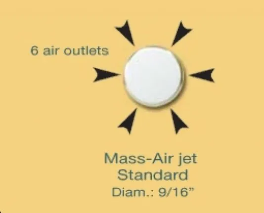 Neptune Kara Mass-Air/Activ-Air Combo Tub - 76-7/8" L x 43-7/8" W x 21-1/8" H - KA4477CMA