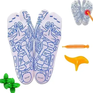 NEW Reflexology Socks Set, Reflexology Socks With Massage Tool, Acupoint Socks Set, Acupressure Reflexology Foot Massage Socks
