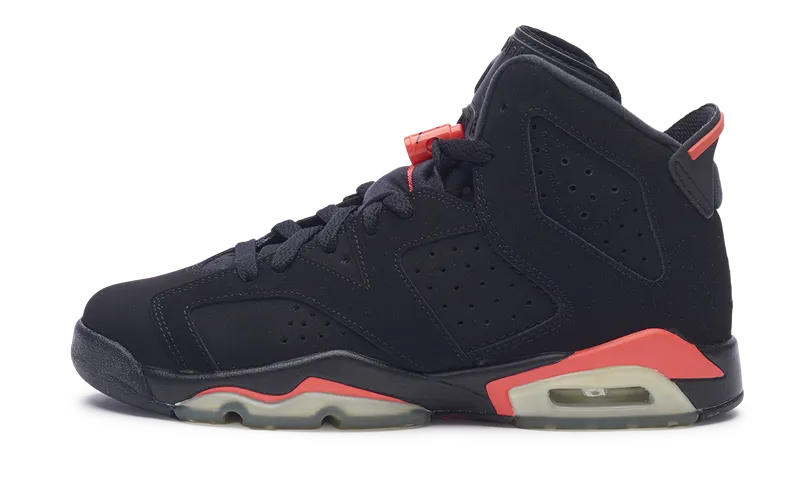 Nike Jordan 6 Retro Infrared Black Red 2014 GS (384665-023) Youth Size 6Y-7Y