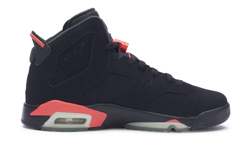 Nike Jordan 6 Retro Infrared Black Red 2014 GS (384665-023) Youth Size 6Y-7Y