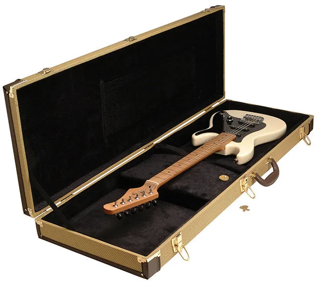 On Stage Hardshell Electric Guitar Case in Tweed