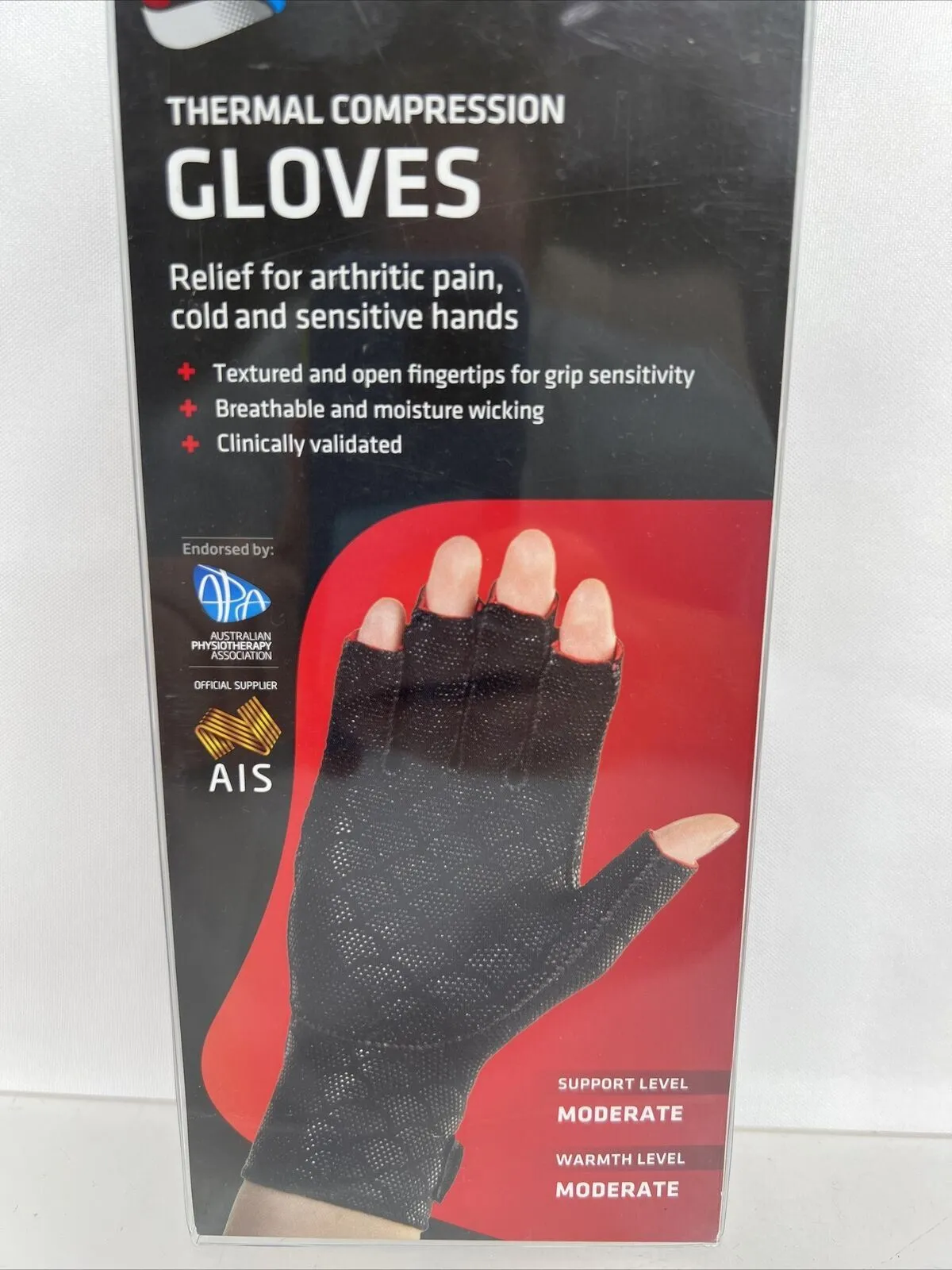 ORTHO ZONE Thermoskin Premium Black Arthritis Gloves PAIR Compression Small