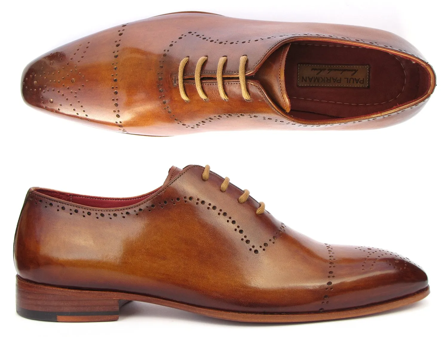 Paul Parkman Men's Classic Brogues in Light Brown