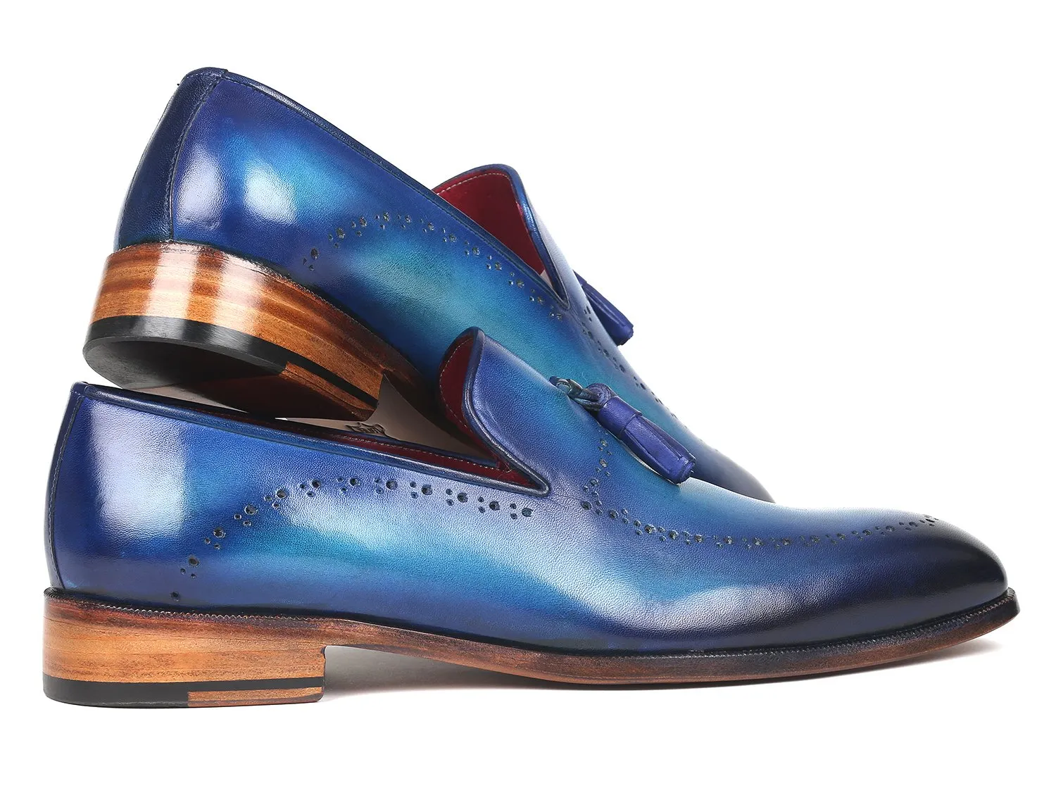 Paul Parkman Men's Tassel Loafers in Blue