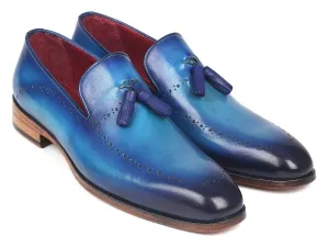 Paul Parkman Men's Tassel Loafers in Blue