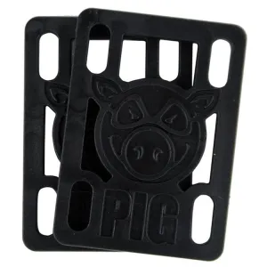 Pig Wheels Pig Piles Hard 1/8" Black Skateboard Riser Pads