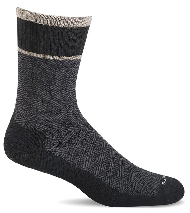 Plantar Cush Men Crew - Black Plantar Relief