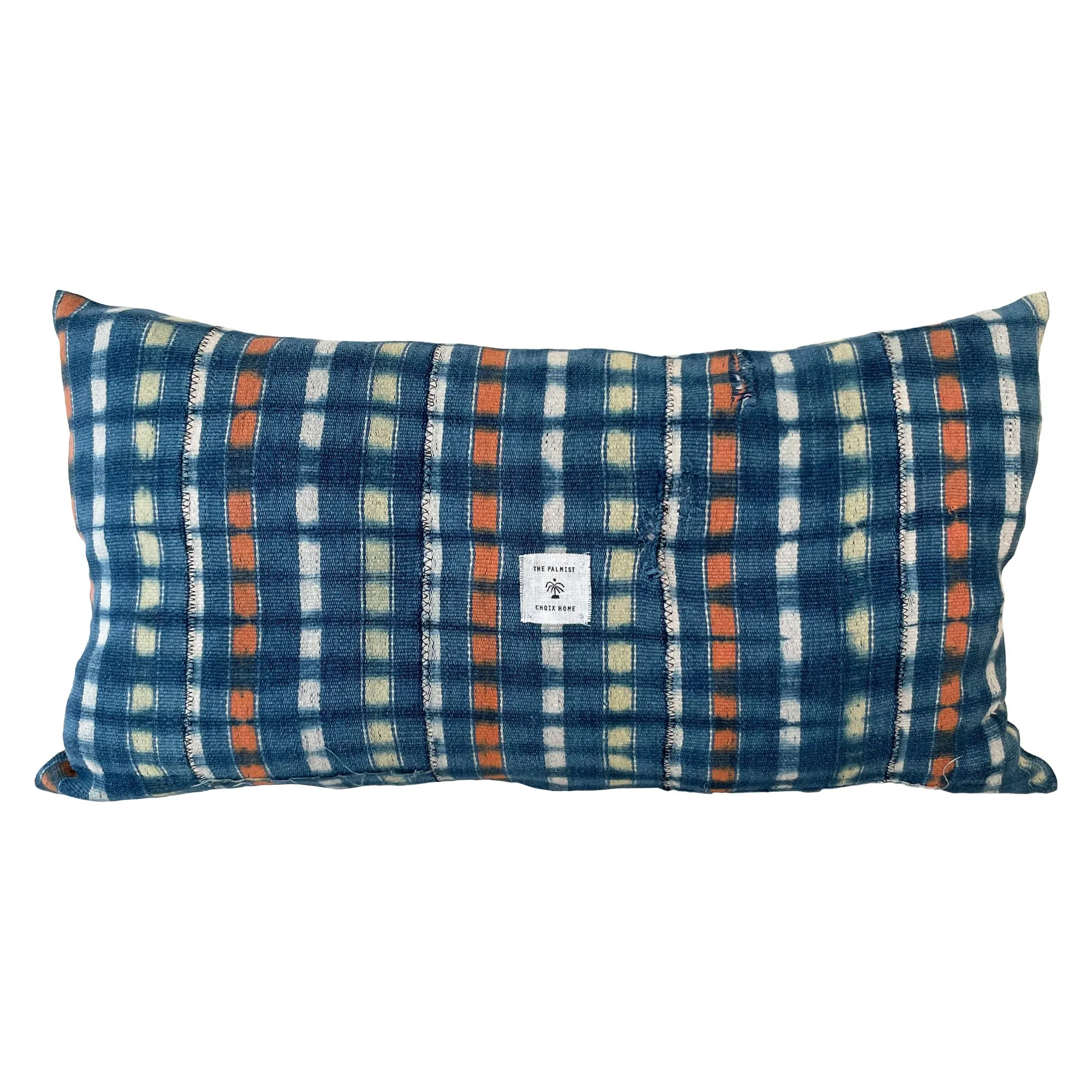 Poetry Cushion - Indigo Baule Red Palms
