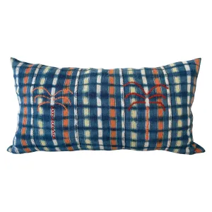Poetry Cushion - Indigo Baule Red Palms