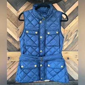 Polo Ralph Lauren Diamond Quilted Down Feather Vest Medium Navy Blue