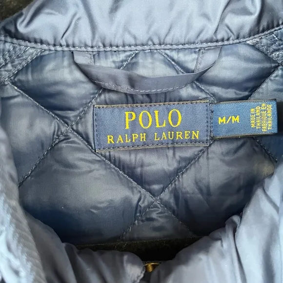 Polo Ralph Lauren Diamond Quilted Down Feather Vest Medium Navy Blue