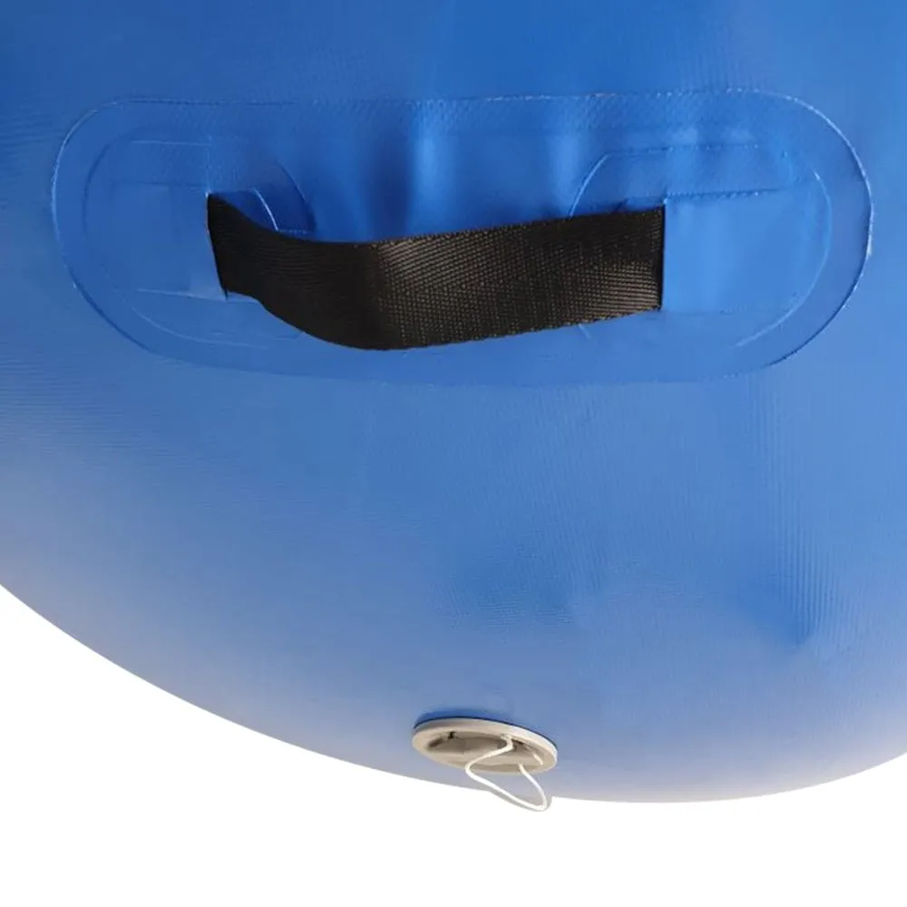 Powertrain Sports Inflatable Gymnastics Air Barrel Exercise Roller 120 x 75cm - Blue - ONLINE ONLY