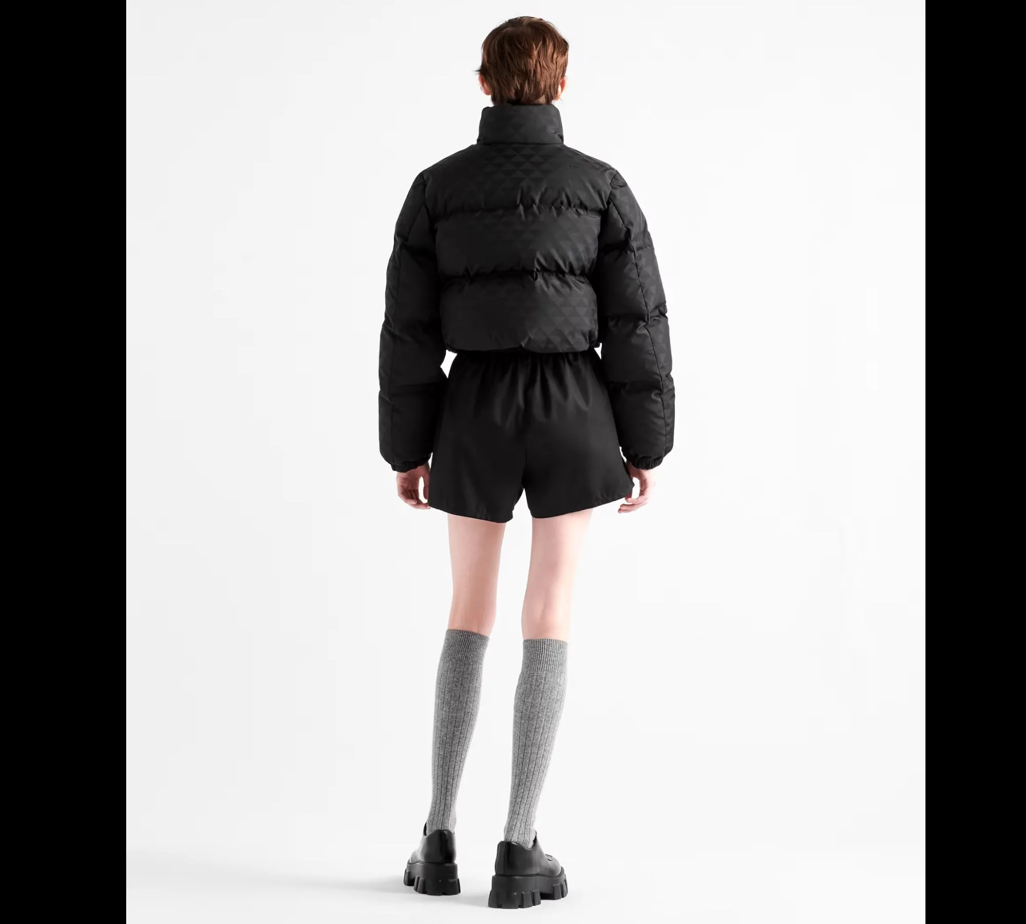 PRADA Printed nylon down jacket