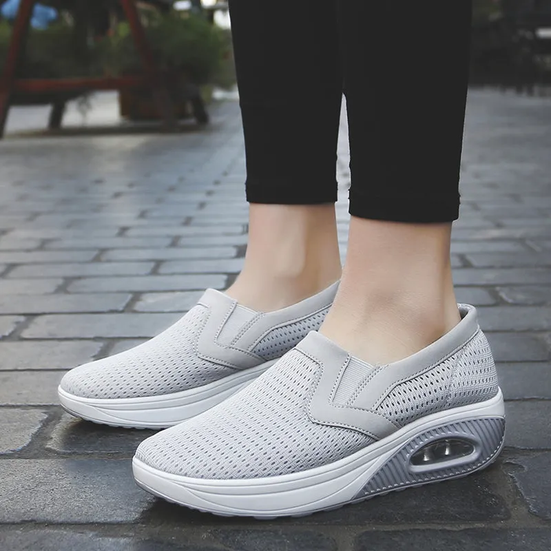 Premium Air Cushion Slip-On Orthopedic Diabetic Walking Shoes, Soft Comfortable Working Shoes
