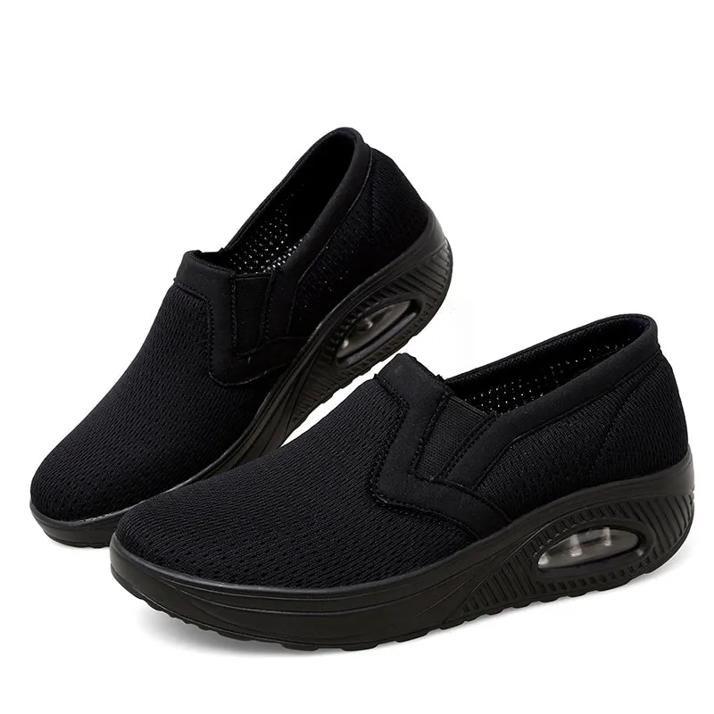 Premium Air Cushion Slip-On Orthopedic Diabetic Walking Shoes, Soft Comfortable Working Shoes