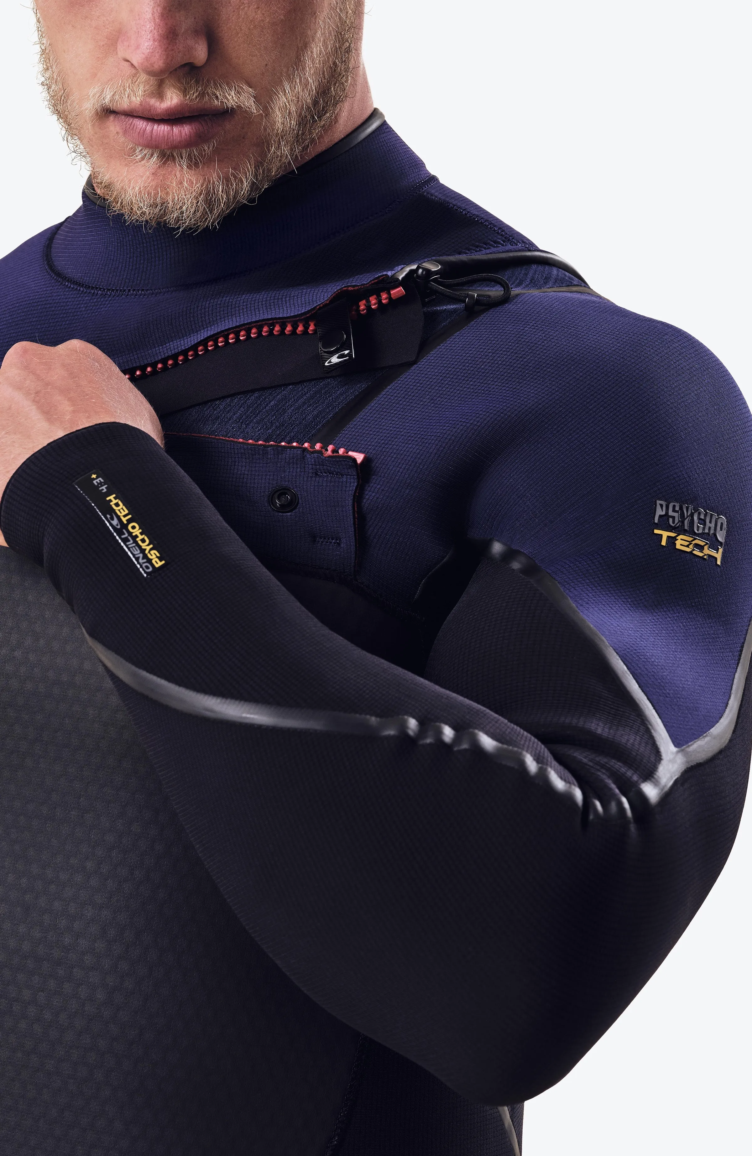 Psycho Tech 5/4mm Chest Zip Full Wetsuit | BLACK/NAVY