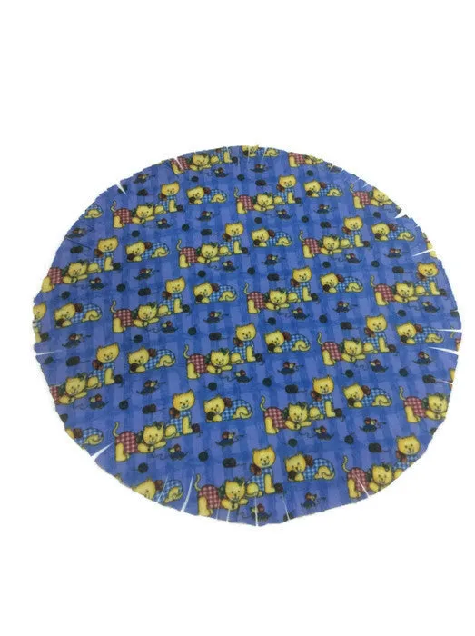 Puppy Blanket cat blanket rug blue polar fleece  fringed throw rug small
