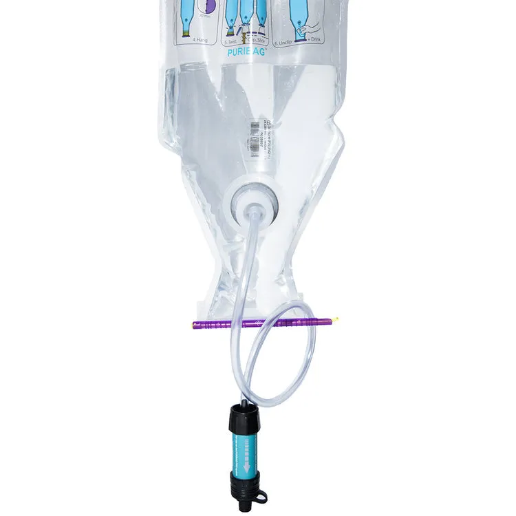 PURIBAG PRO SYSTEM WITH STRAW FILTER AND P&G WATER PURIFIER PACKETS