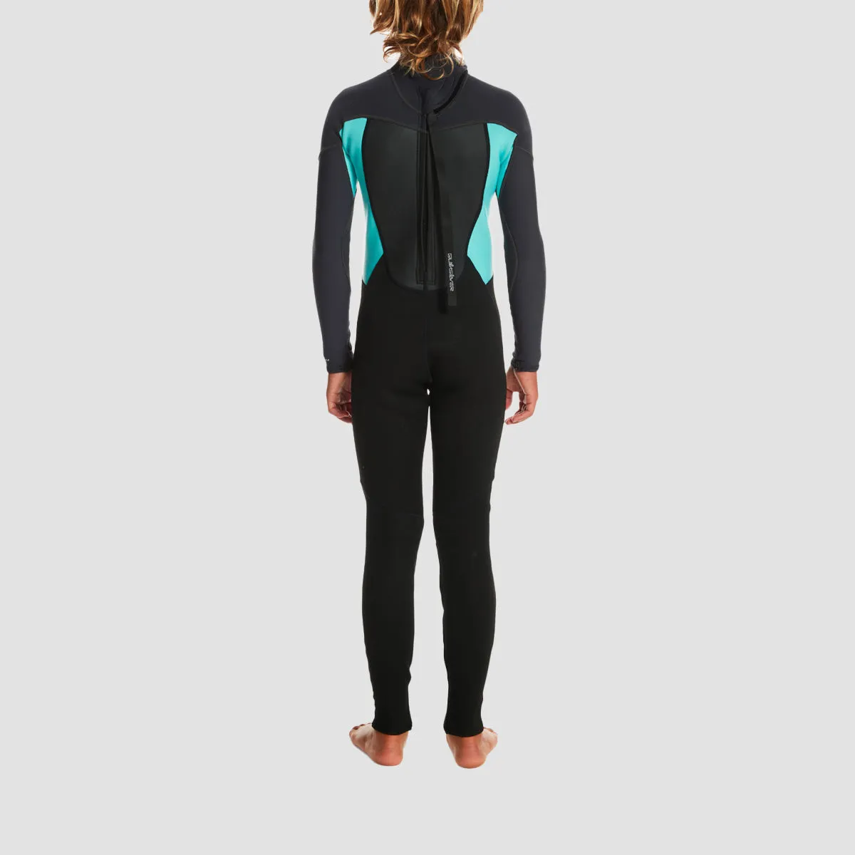 Quiksilver 4/3mm Prologue Back Zip Wetsuit Black/Jet Black/Angel Blue - Kids