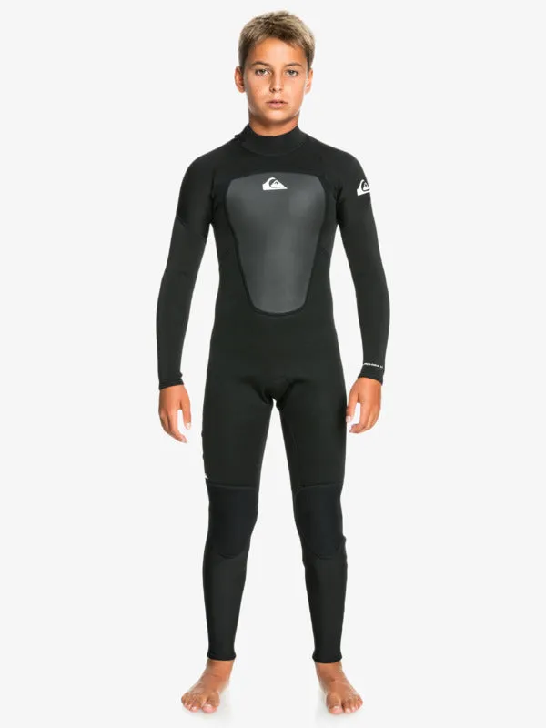 Quiksilver Boys 3/2mm Prologue Back Zip Flatlock LS Steamer