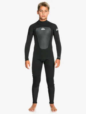 Quiksilver Boys 3/2mm Prologue Back Zip Flatlock LS Steamer
