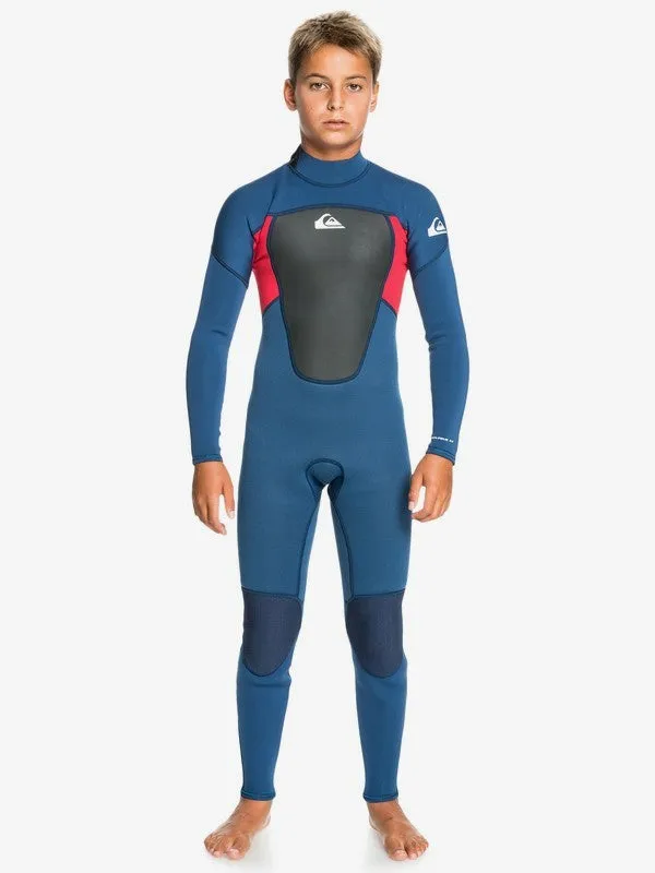 Quiksilver Boys 3/2mm Prologue Back Zip Flatlock LS Steamer