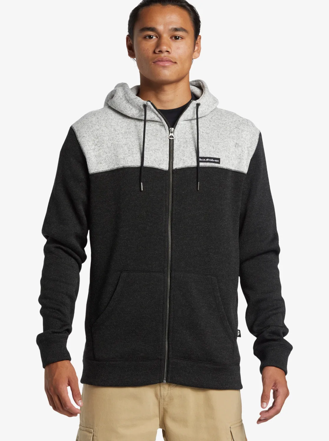 Quiksilver Keller Block Zip - Black Heather