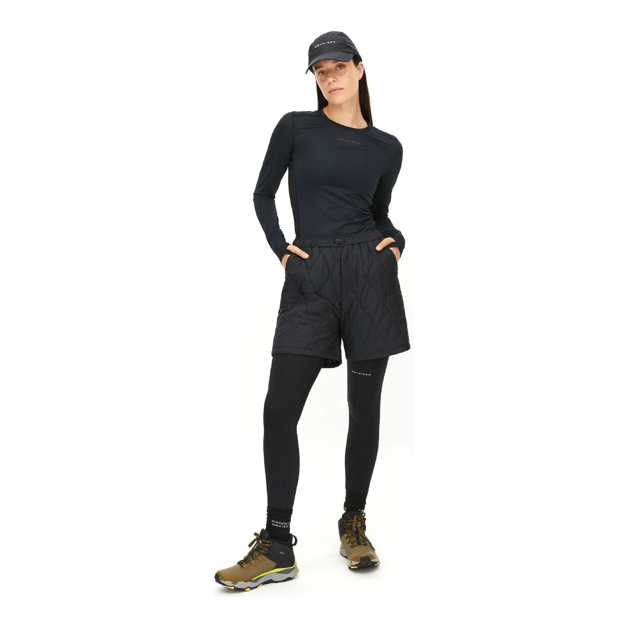 Quilted Shorts, Black