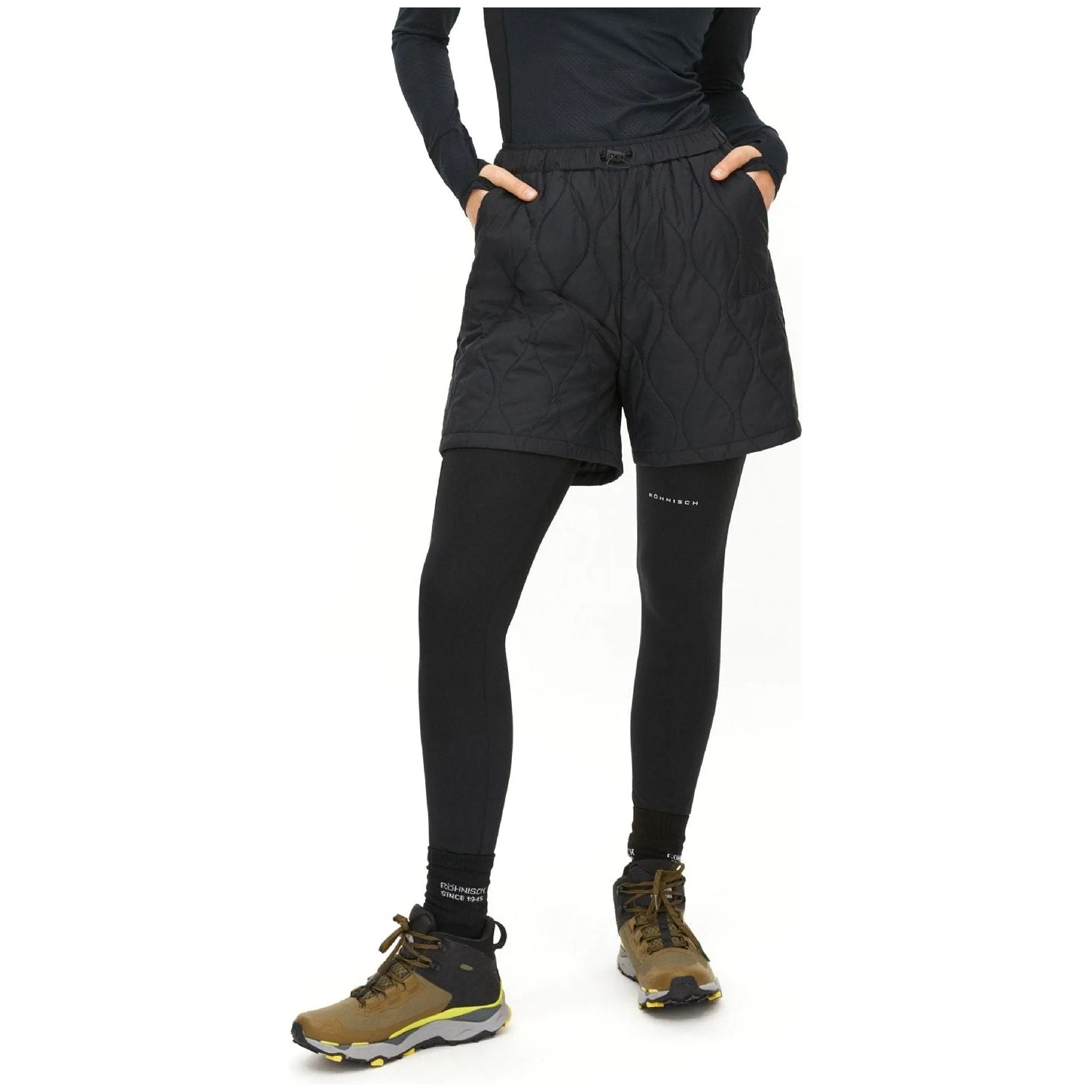 Quilted Shorts, Black