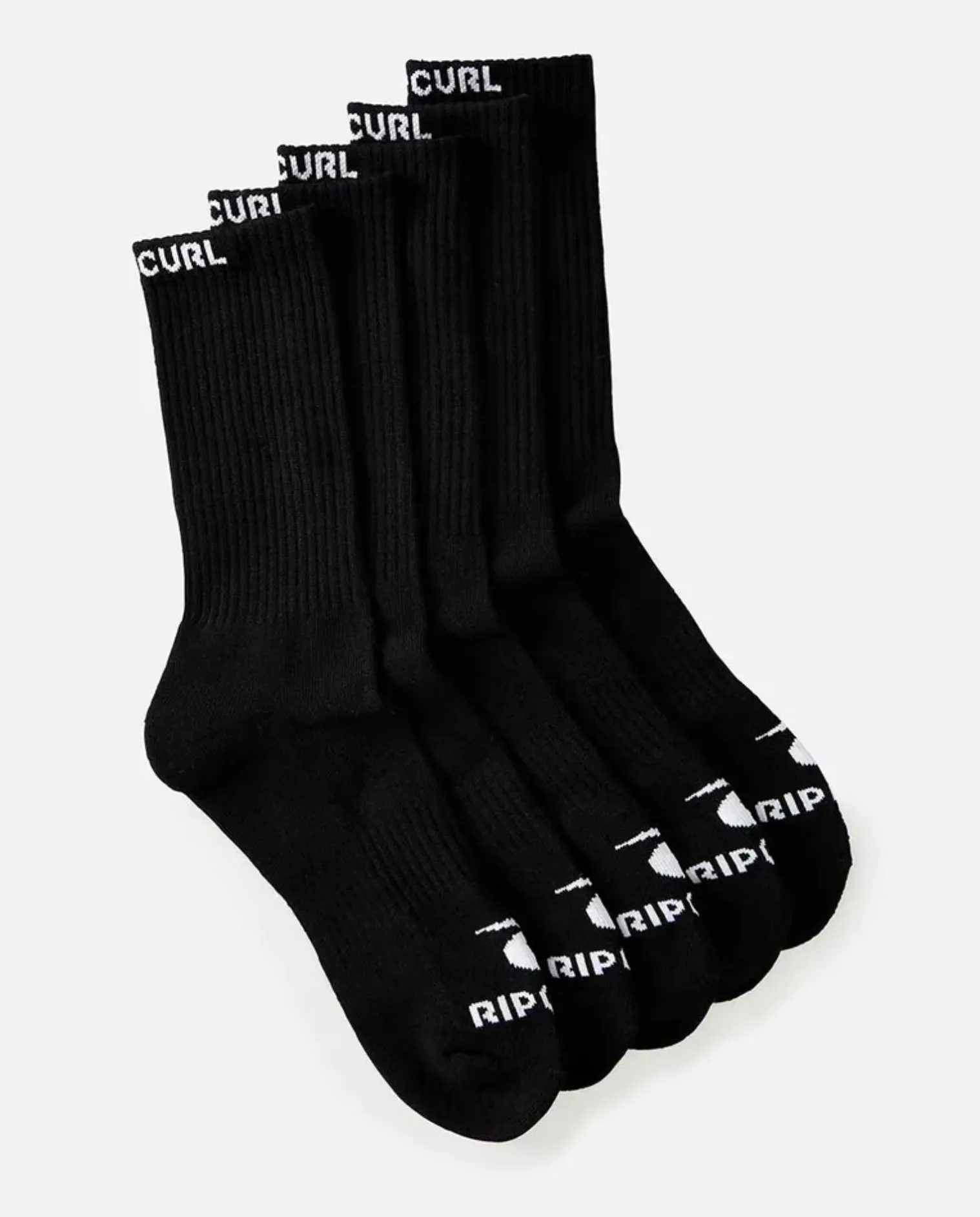 Rip Curl Brand Crew Sock 5 Pack
