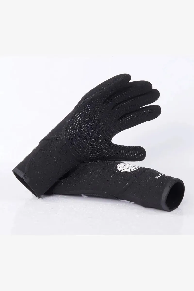 RIP CURL FLASHBOMB 3/2 5 FINGER GLOVE - BLACK