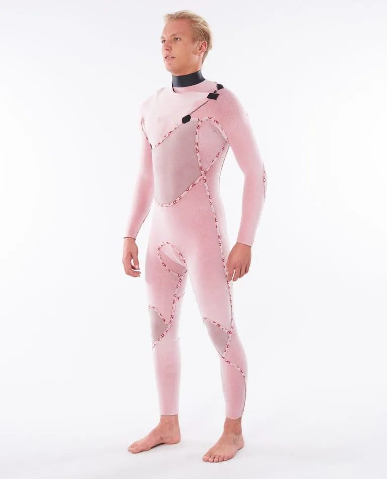 RIP CURL FLASHBOMB 3/2MM CHEST ZIP STEAMER WETSUIT -BLACK