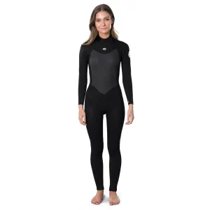 Rip Curl Women's Omega 4/3mm Back Zip Wetsuit - Black