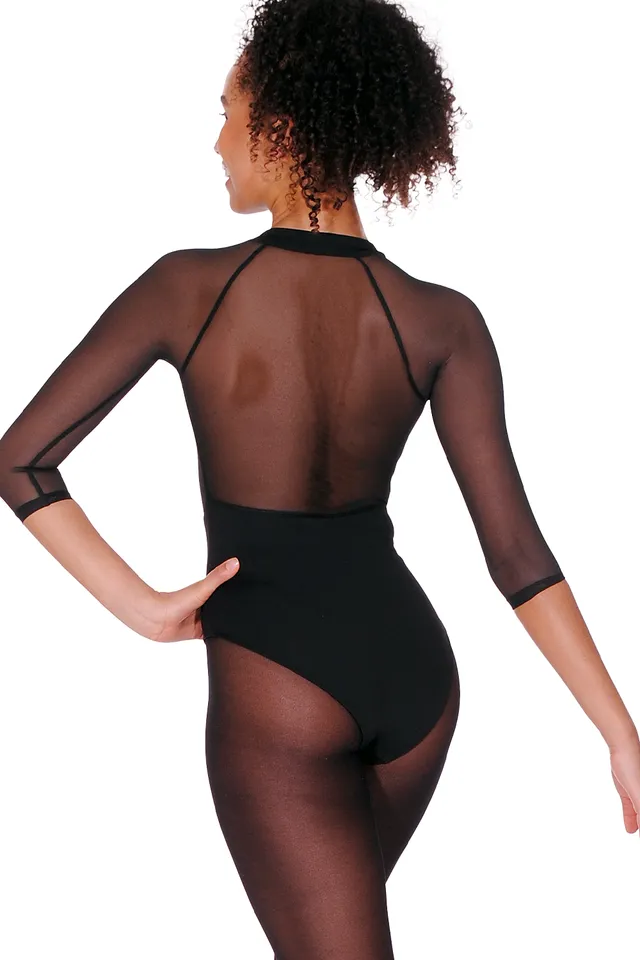 Roch Valley Dani Mesh Sleeve Zip Front Leotard RVDANI